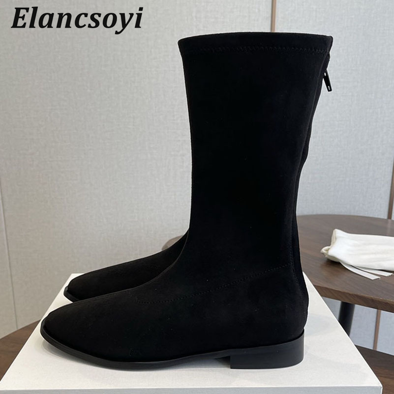 Street Fashion Rome 2025 - Sepatu Boots Wanita Model Stretch Ujung