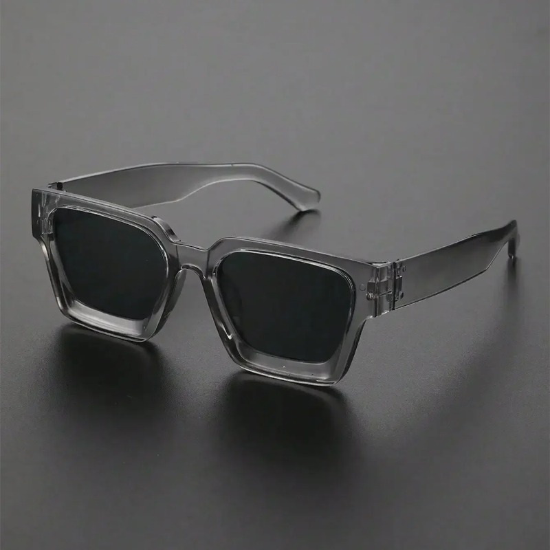 Street Fashion Glasses - Kacamata Hitam Bingkai Persegi Plastik Unisex