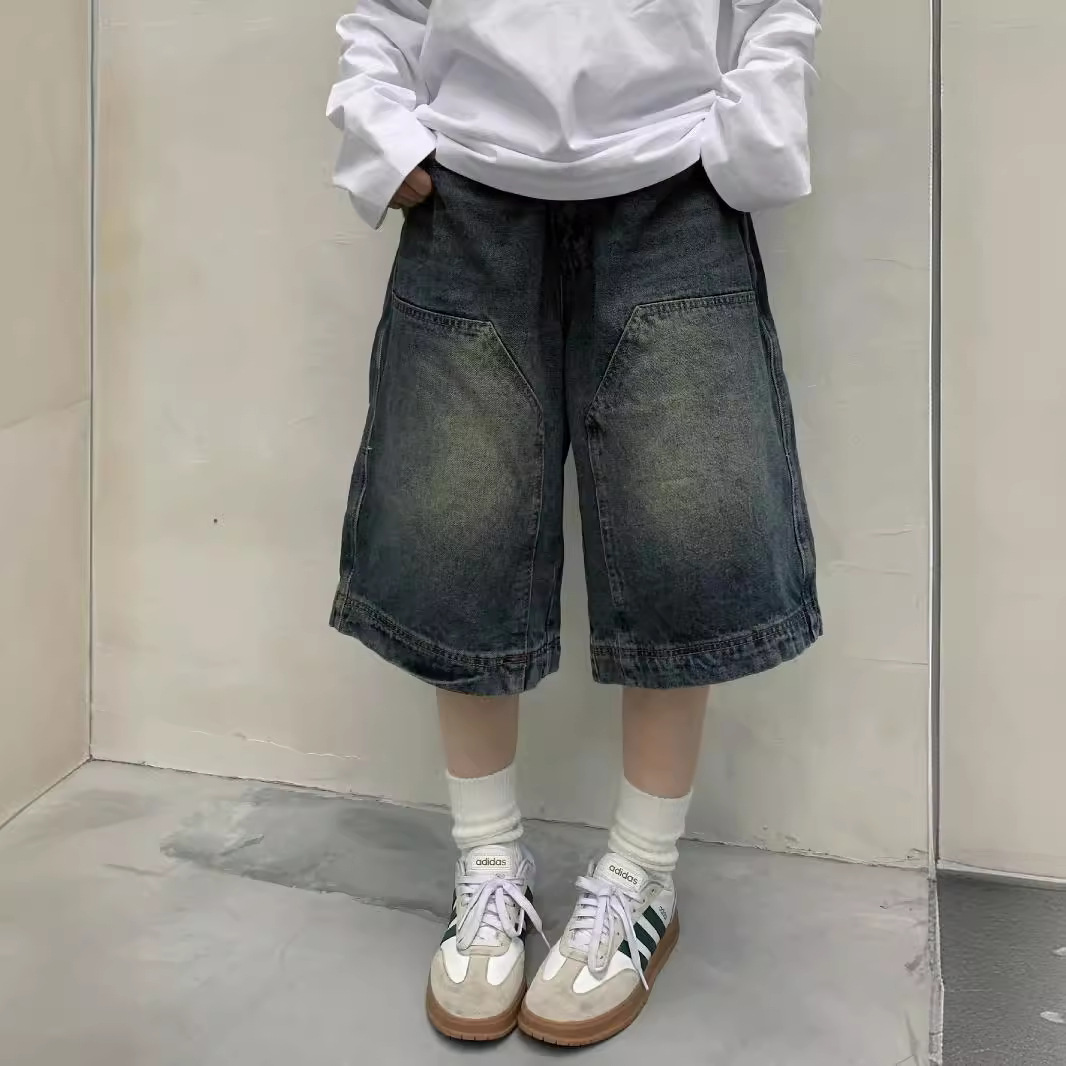 Street Fashion Baggy - Celana Pendek Jeans Baggy Vintage Y2K