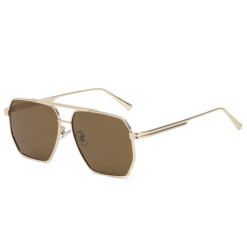 Street Fashion Glasses - Kacamata Hitam Polarisasi Double Beam Metal