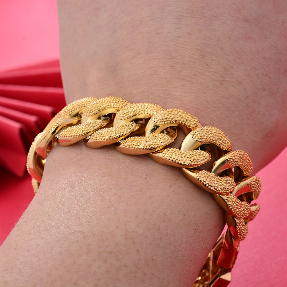 Street Fashion Dubai - Gelang Warna Emas 18K Dubai untuk