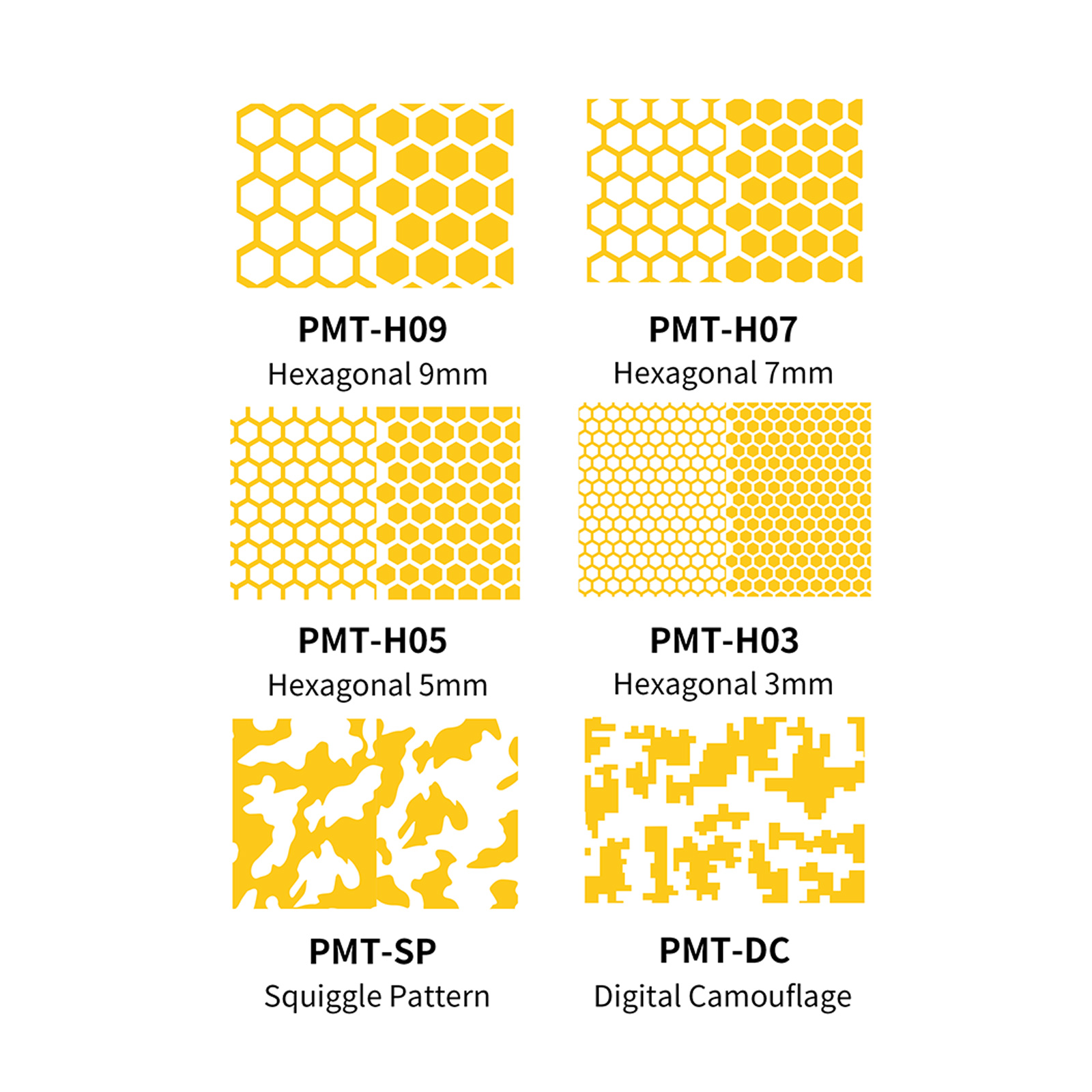 Camo Pattern Set - DSPIAE selotip penutup PMT-H03 3mm PMT-H05