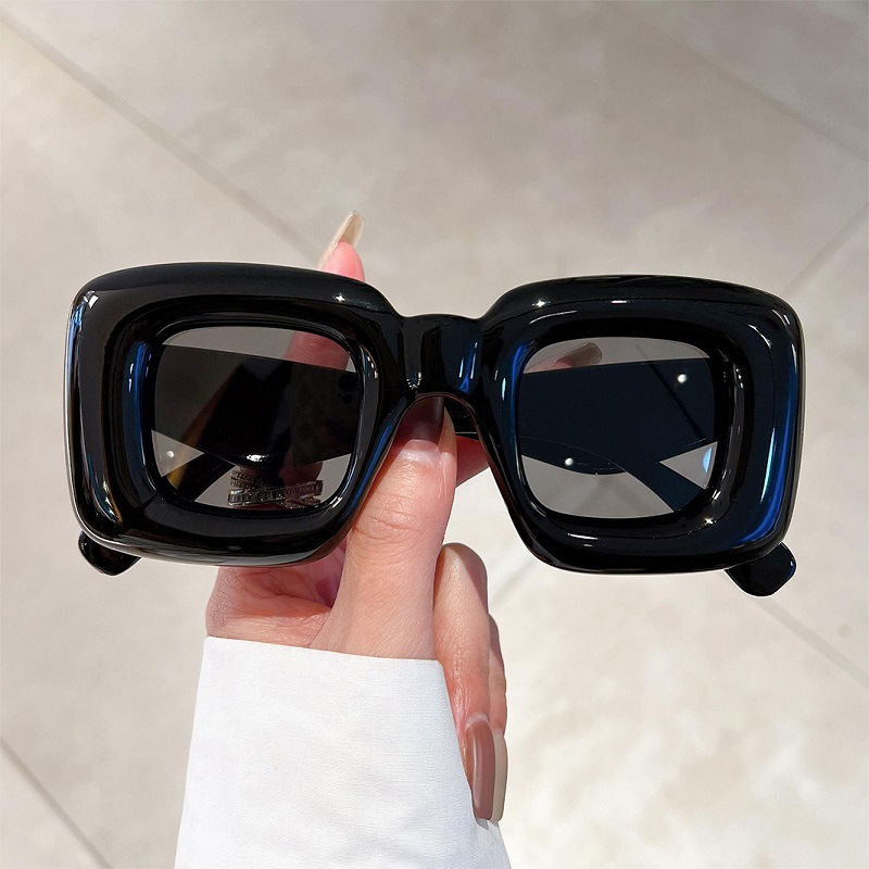 Street Fashion Glasses - Kacamata Hitam Wanita Model Kotak, Kacamata