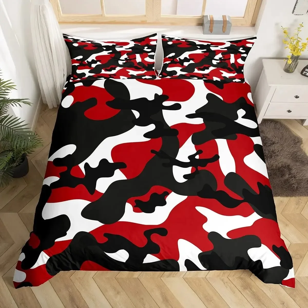 Camo Pattern Set - Set Sprei Kasur Motif Kamuflase Klasik,