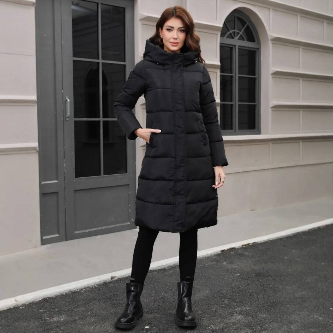 Street Fashion Taiwan - Mantel Pakaian Musim Dingin Wanita Model
