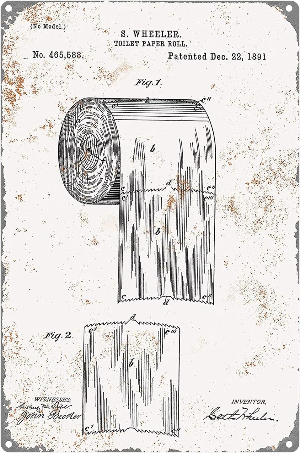 Street Fashion Wallpaper - Papan Logam Vintage Lucu Motif Gulungan