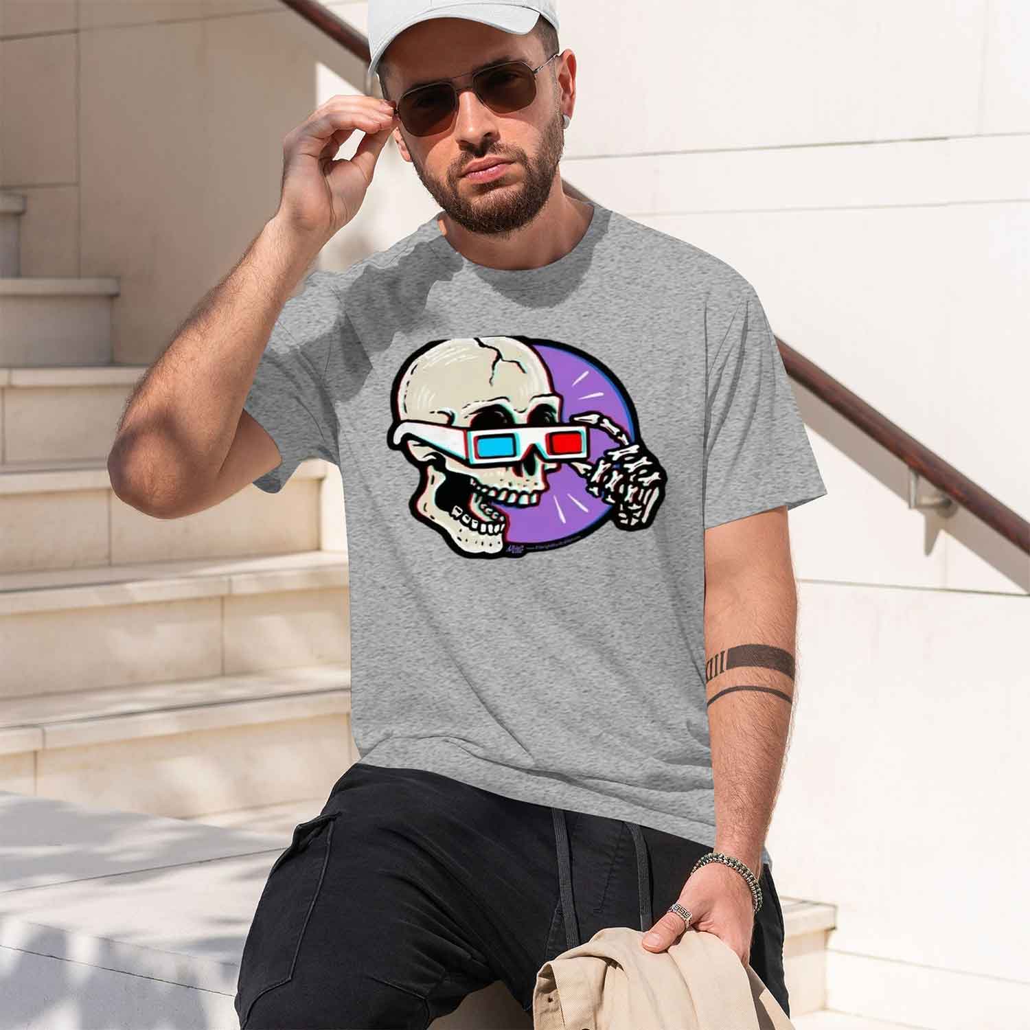 Kaos Pria Motif Tengkorak Lucu - Street Fashion China Models ulasan dan harga