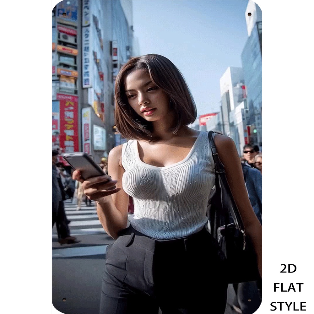 Tanda Timah Logam Retro Mode P - Urban Street Fashion Photography ulasan dan harga