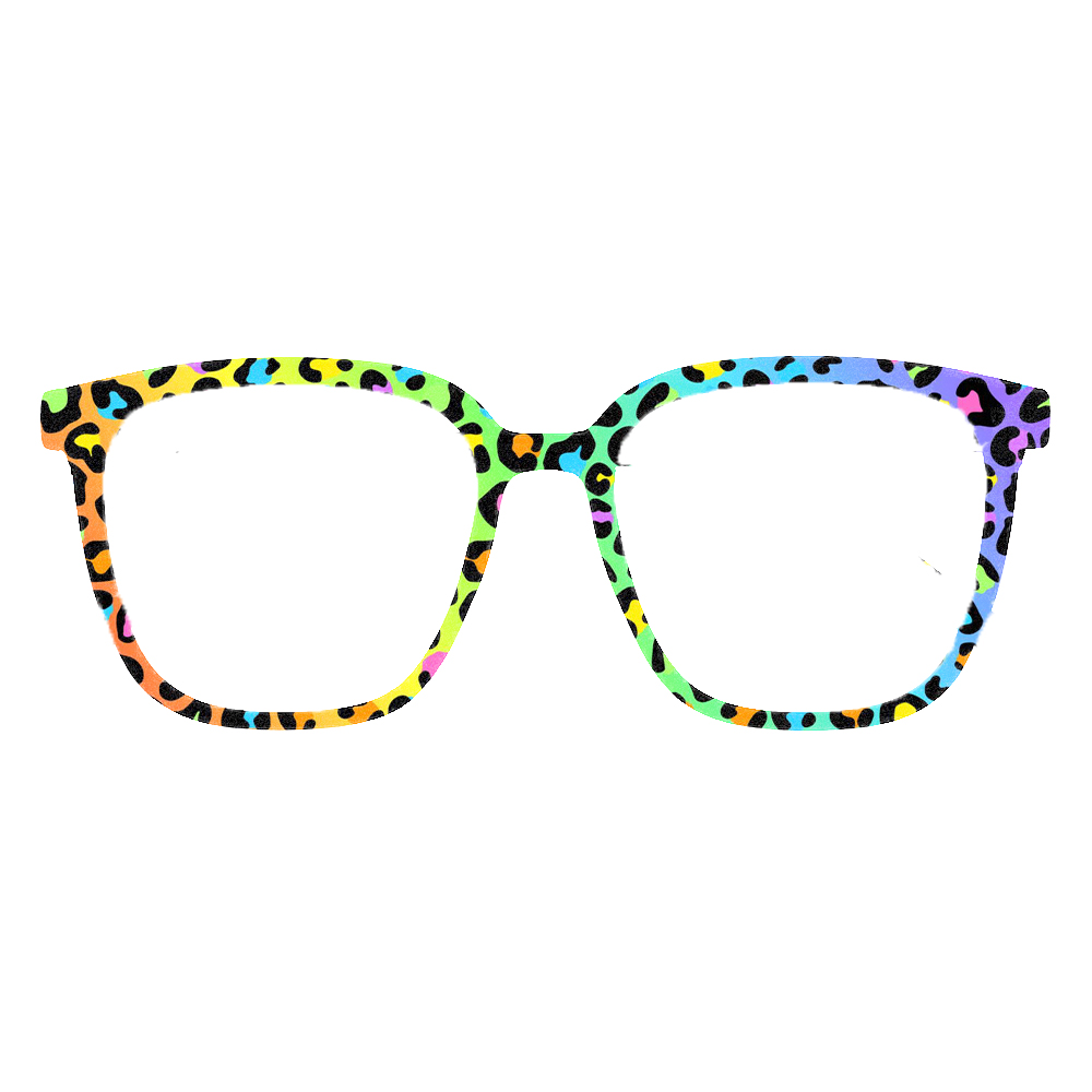 Bingkai Kacamata Persegi Motif - Street Fashion Glasses ulasan dan harga