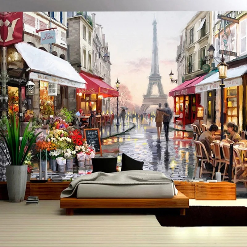 Lukisan Minyak Jalanan Gaya Er - Street Fashion Wallpaper ulasan dan harga