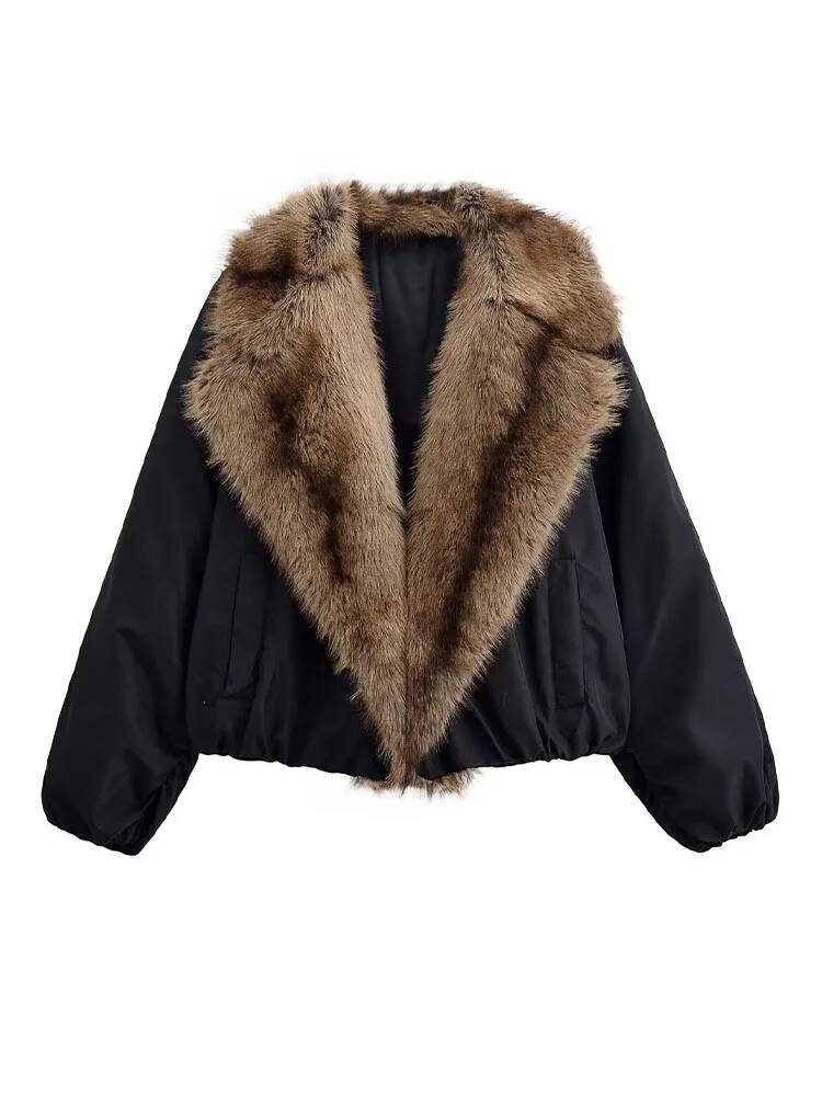 Jaket Wanita Berkerah Bulu Imi - Street Fashion Taiwan ulasan dan harga