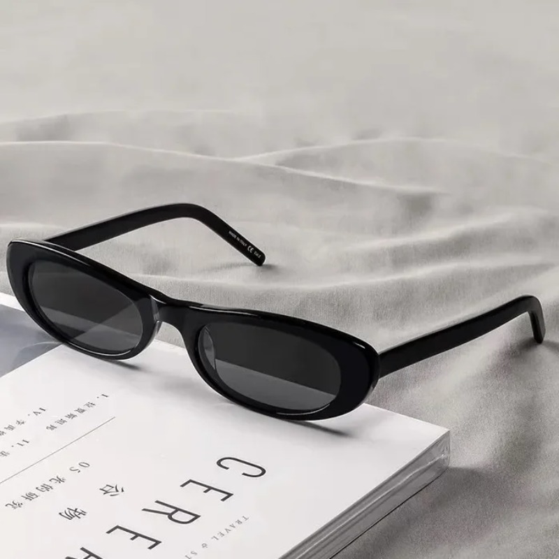 Kacamata Hitam Bingkai Oval Re - Street Fashion Glasses ulasan dan harga