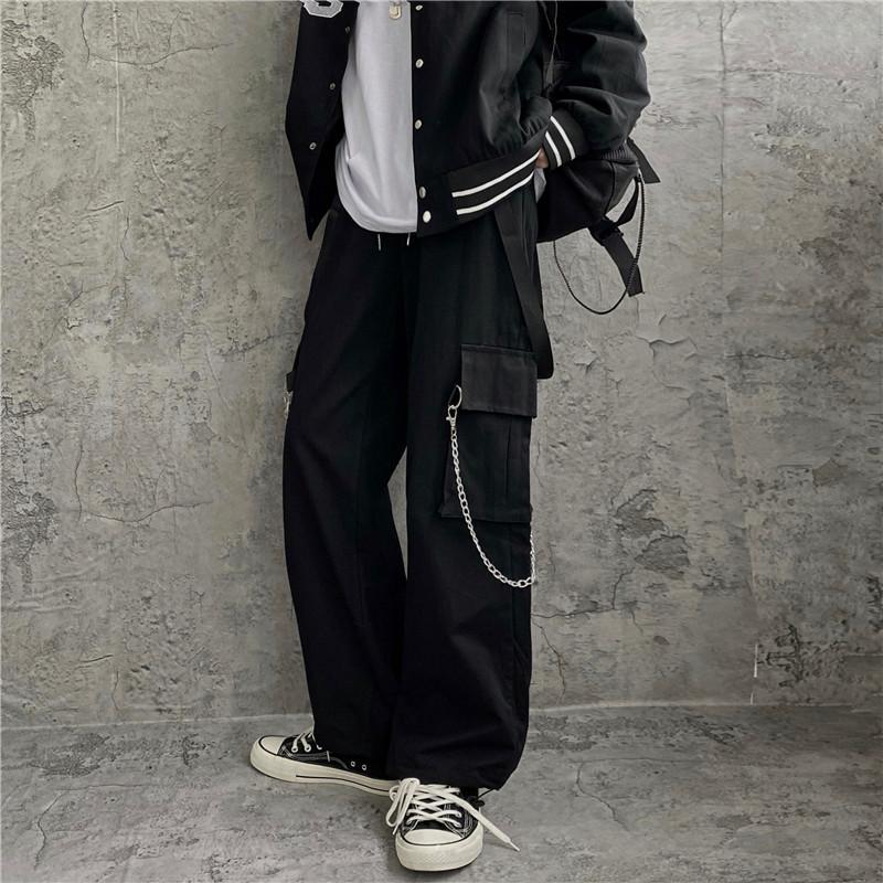 Celana Kargo Gaya Korea High S - Cargo Pant Wide ulasan dan harga
