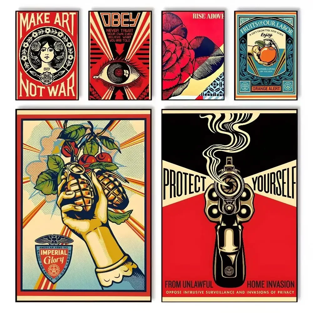Vintage Shepard Fairey Art Str - Street Fashion Wallpaper ulasan dan harga