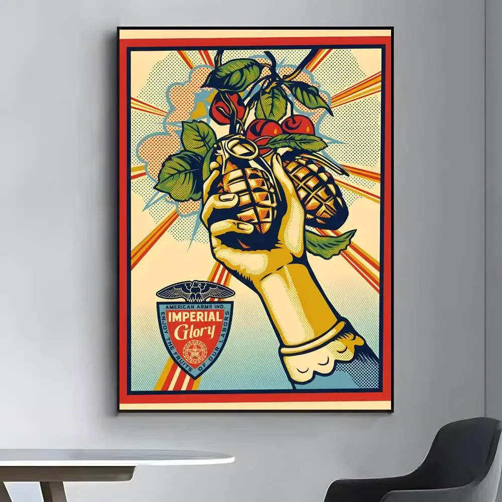 Vintage Shepard Fairey Art Str - Street Fashion Wallpaper ulasan dan harga