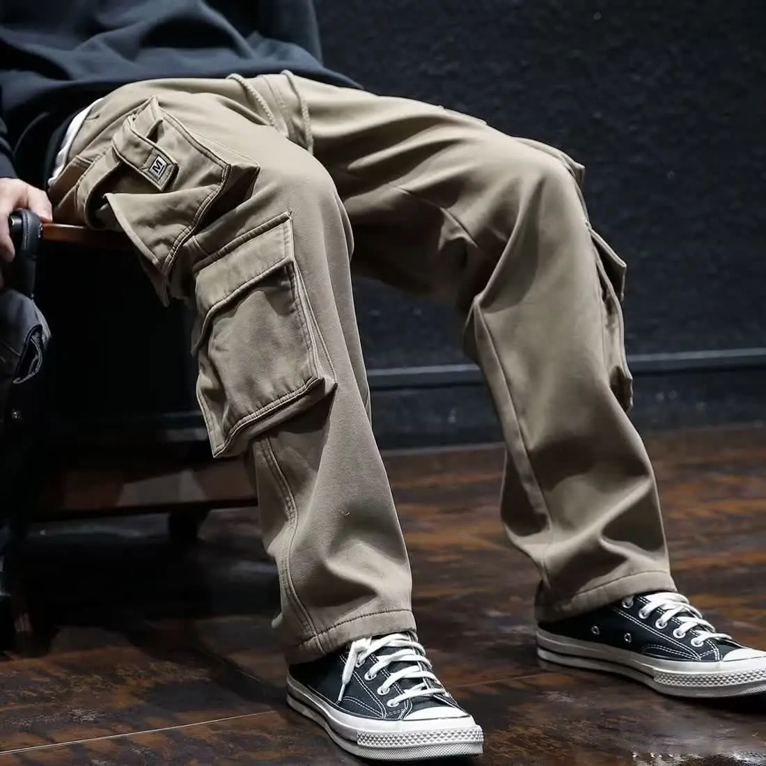 Celana panjang pria, celana pa - Cargo Pant Wide ulasan dan harga