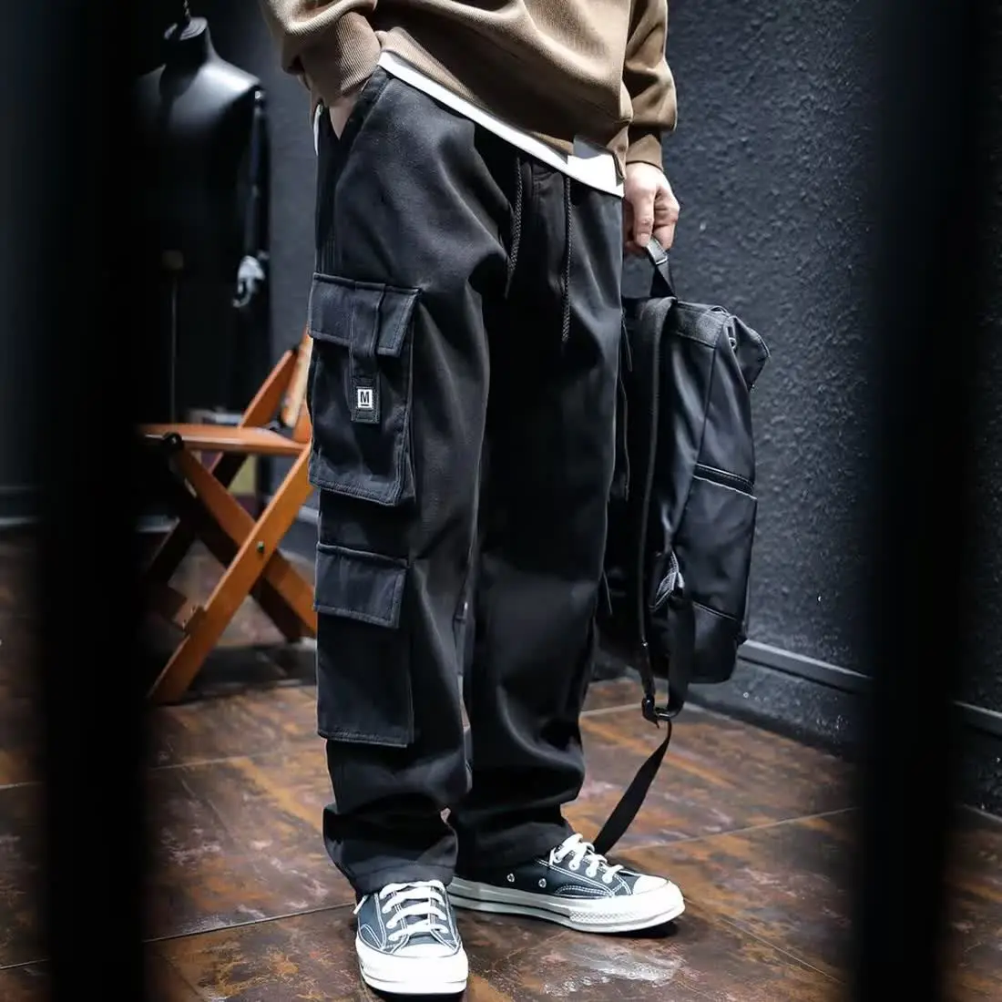 Celana panjang pria, celana pa - Cargo Pant Wide ulasan dan harga