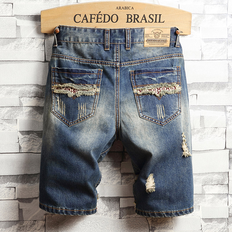 Celana Pendek Denim Hip-hop Ro - Street Fashion Baggy ulasan dan harga