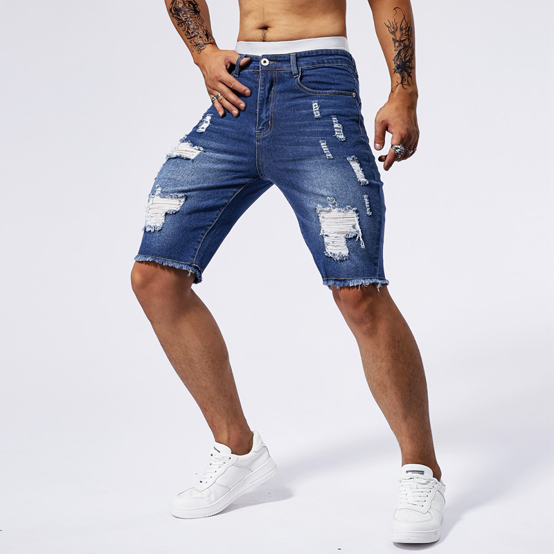 Celana Pendek Denim Robek Pria - Street Fashion News ulasan dan harga