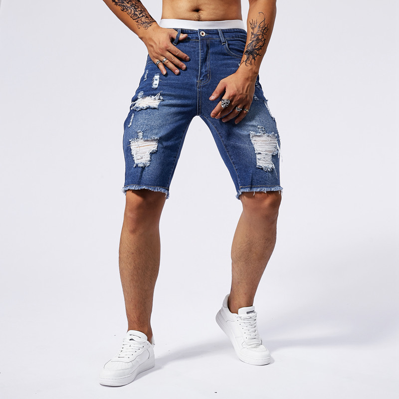 Celana Pendek Denim Robek Pria - Street Fashion News ulasan dan harga