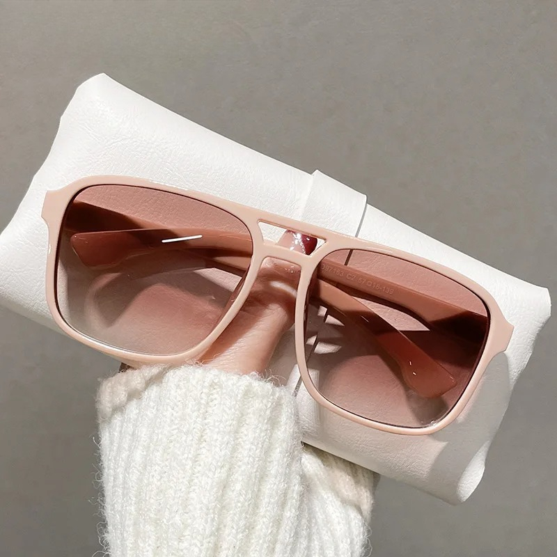 Kacamata Hitam Double Bridges  - Street Fashion Glasses ulasan dan harga