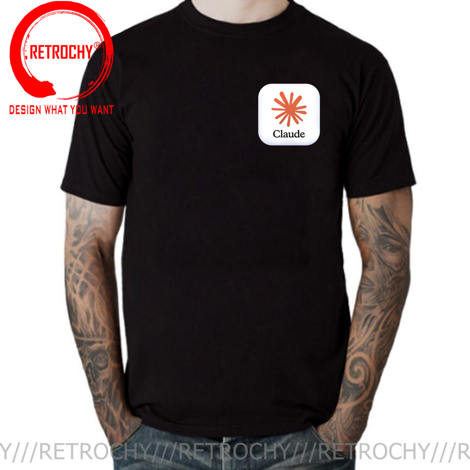 Claude AI Logo T Shirt Kaus Pr - Street Fashion Brand Logo ulasan dan harga