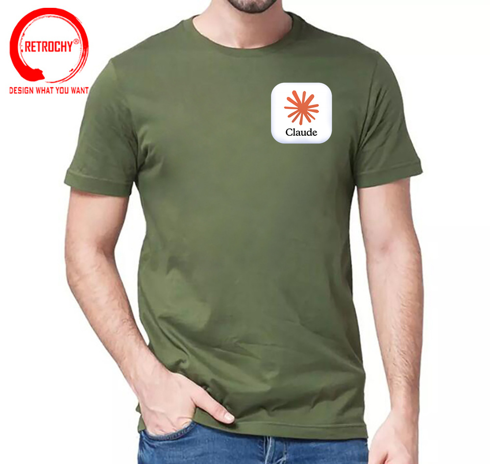 Claude AI Logo T Shirt Kaus Pr - Street Fashion Brand Logo ulasan dan harga