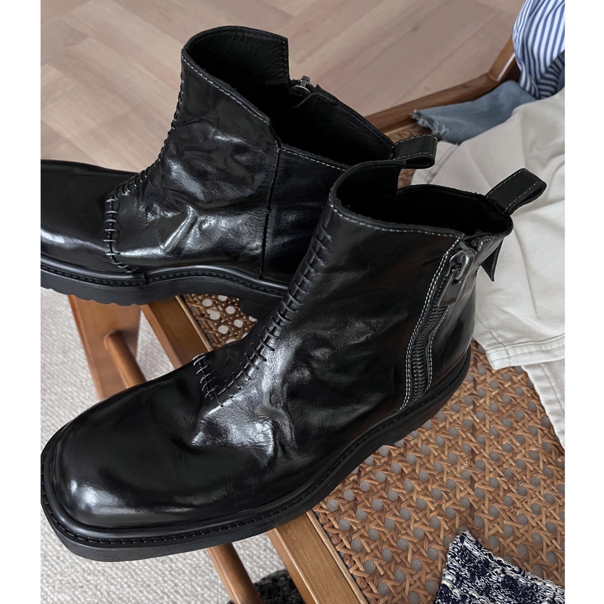 Sepatu bot wanita mewah modis  - Street Fashion Rome 2025 ulasan dan harga