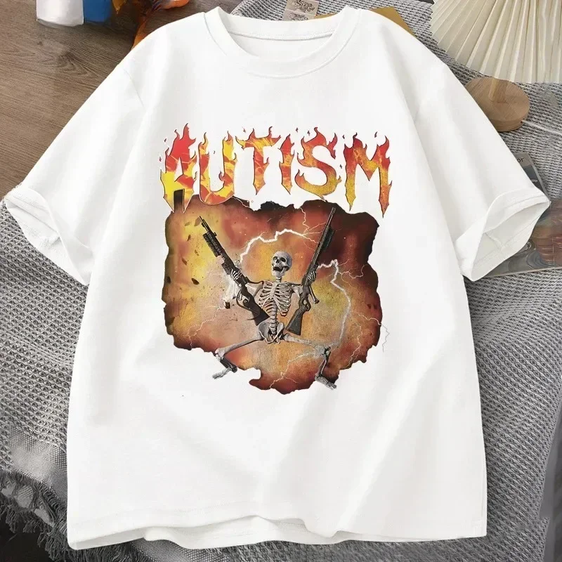 Kaos Skeleton Lucu Autisme Mod - Street Fashion China Models ulasan dan harga