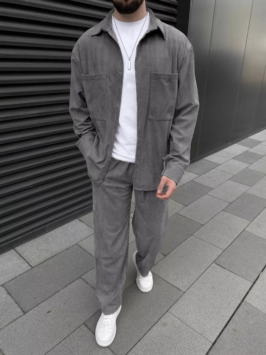 Setelan corduroy pria dua poto - Street For Fashion ulasan dan harga
