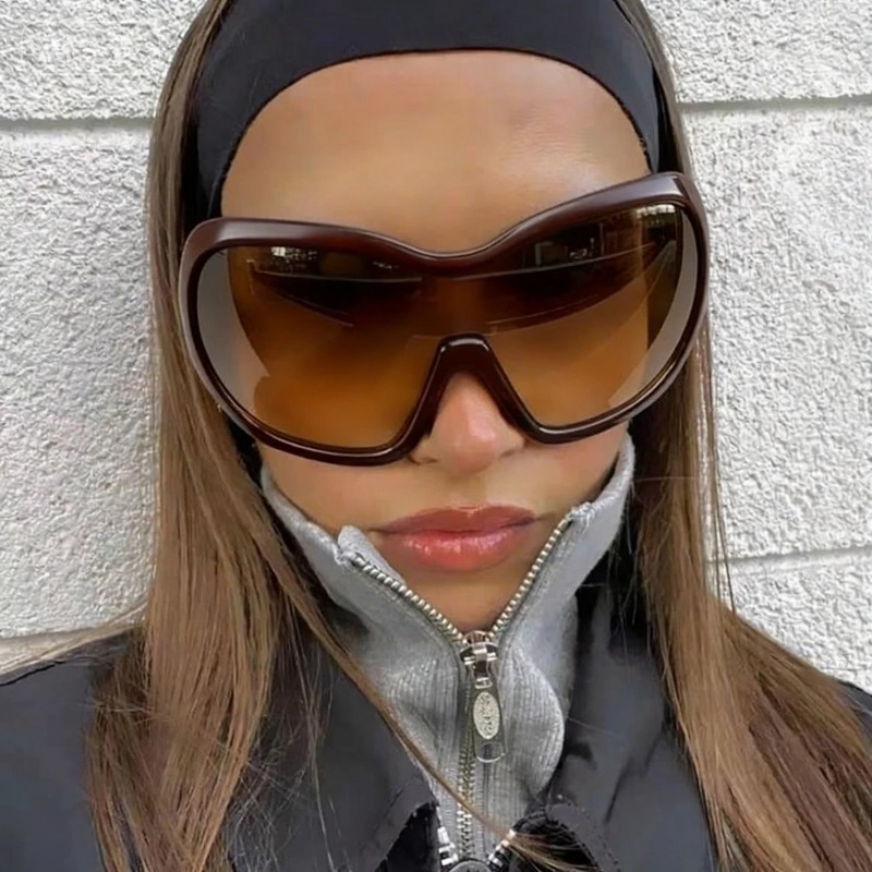 Kacamata Hitam Oversized Y2K O - Street Fashion Glasses ulasan dan harga