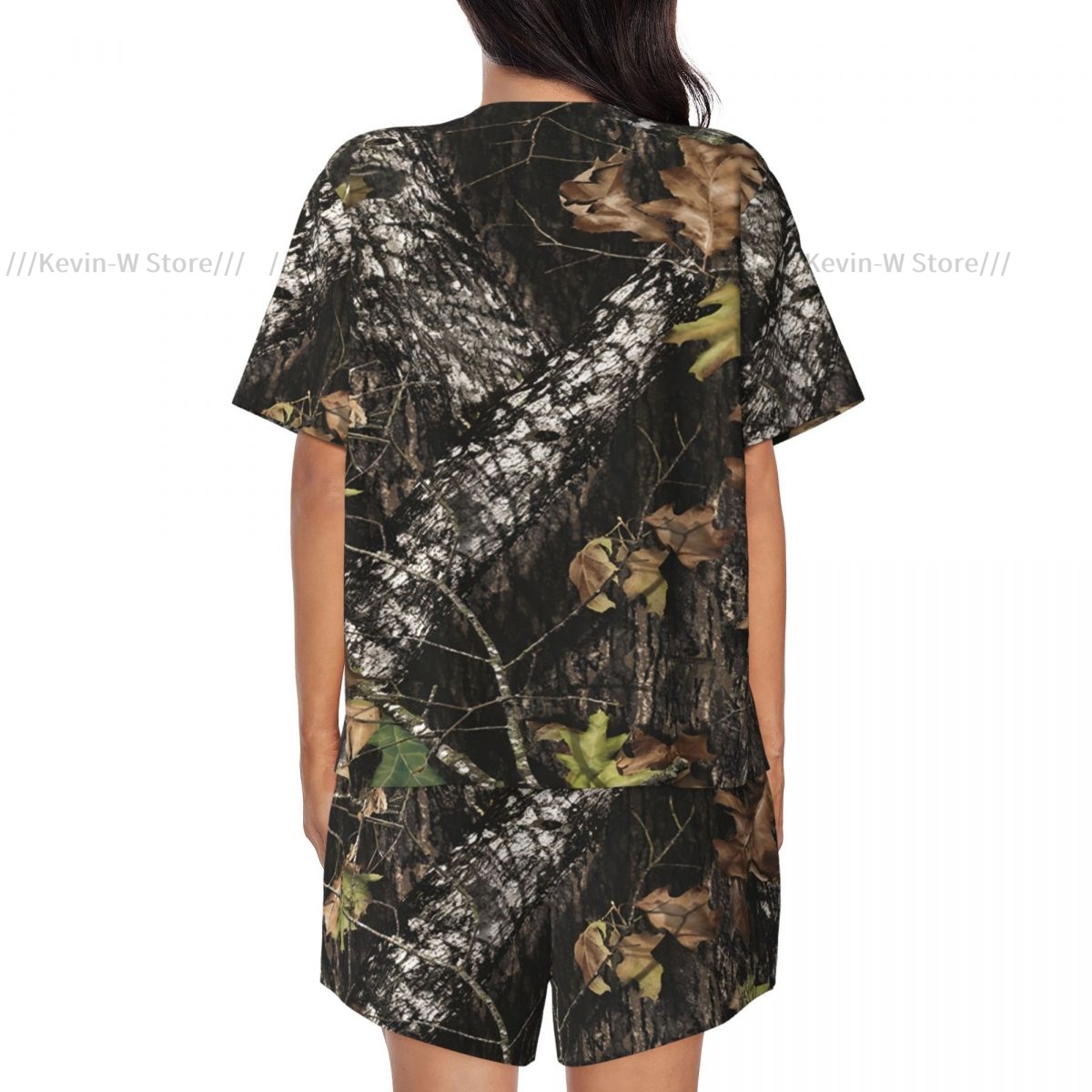 Piyama Wanita Dua Potong Kaus  - Camo Pattern Set ulasan dan harga