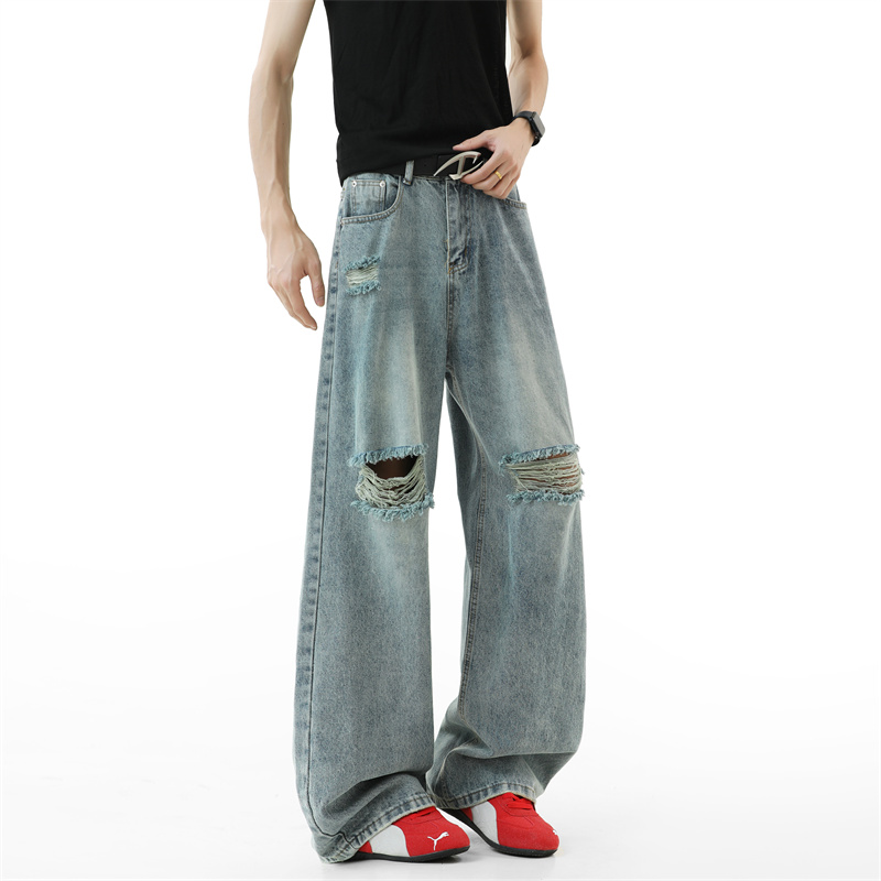Celana Jeans Pria Robek Model  - Street Fashion Fall 2025 ulasan dan harga