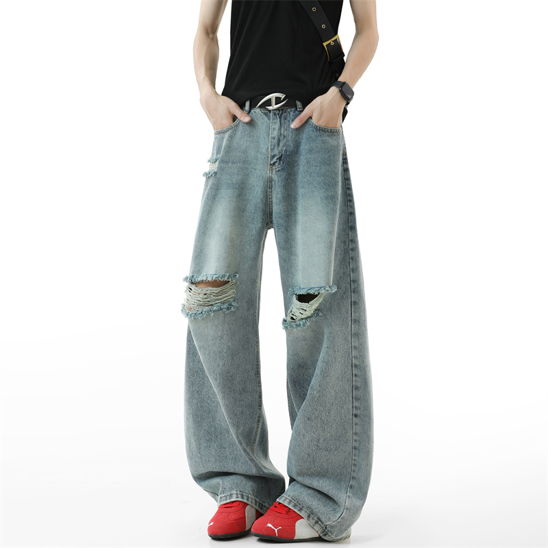 Celana Jeans Pria Robek Model  - Street Fashion Fall 2025 ulasan dan harga