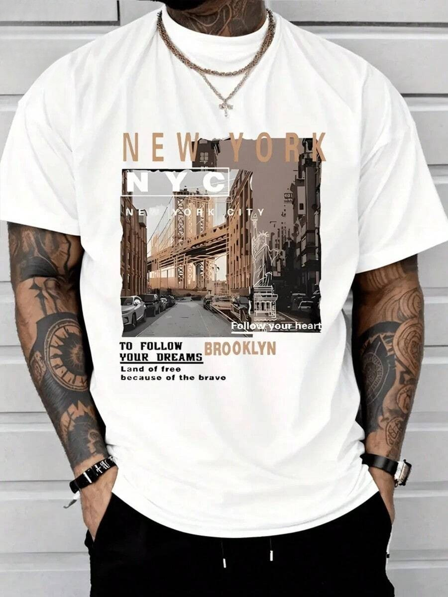 Kaos Kasual Pria 2026 Bahan Ka - Street Fashion New York 2026 ulasan dan harga