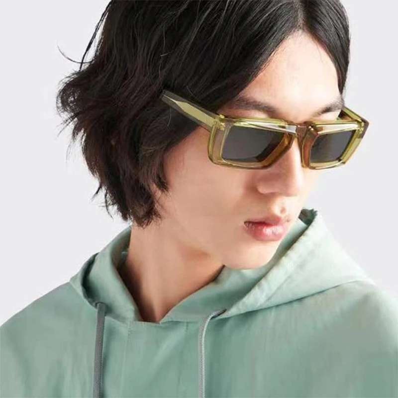 Kacamata Hitam Persegi Panjang - Street Fashion Glasses ulasan dan harga