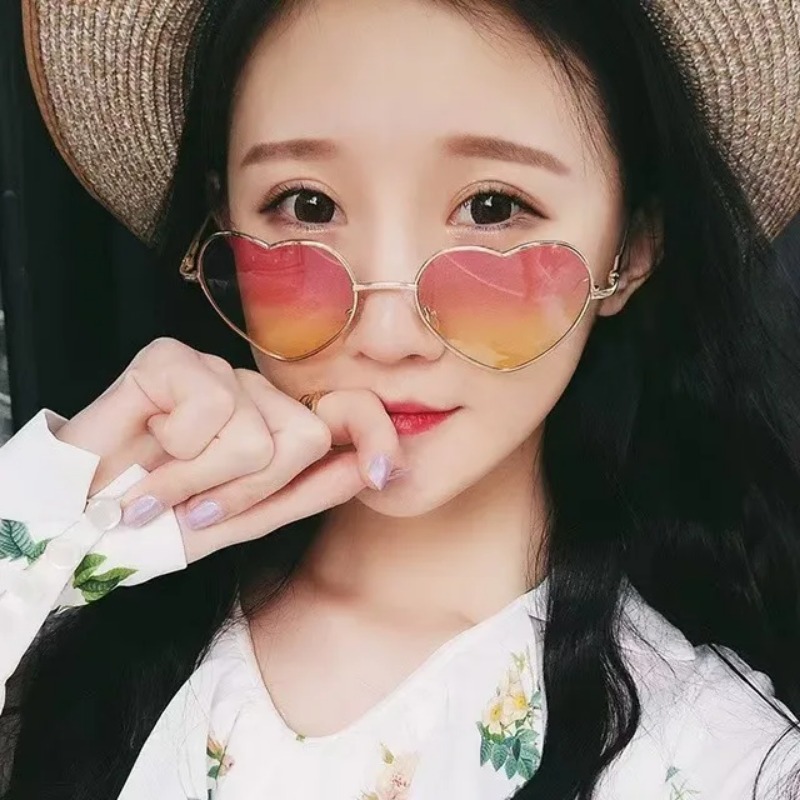 Kacamata Hitam Logam Bentuk Ha - Street Fashion Glasses ulasan dan harga