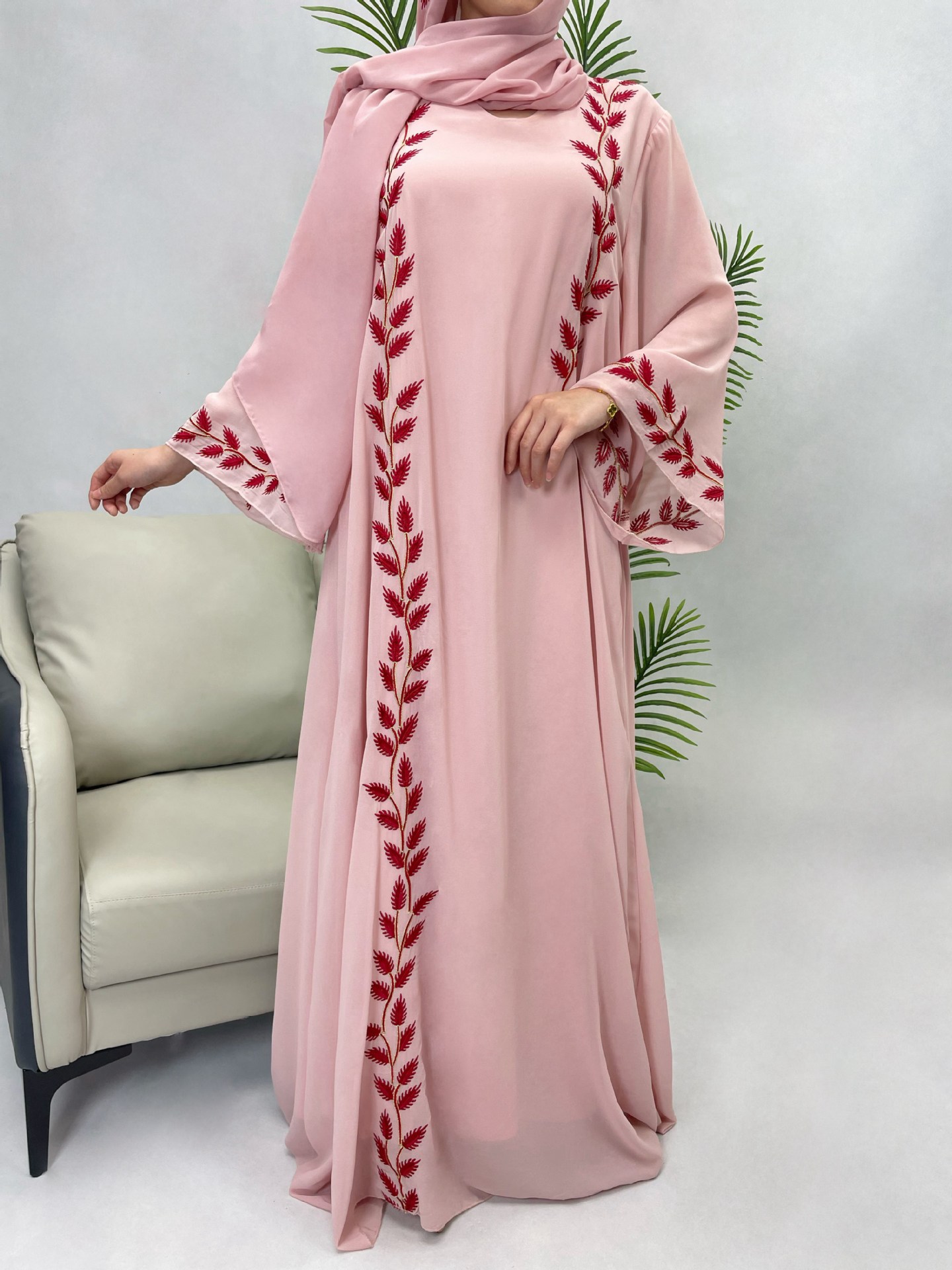 Gaun Panjang Bordir Motif Tana - Street Fashion Dubai ulasan dan harga
