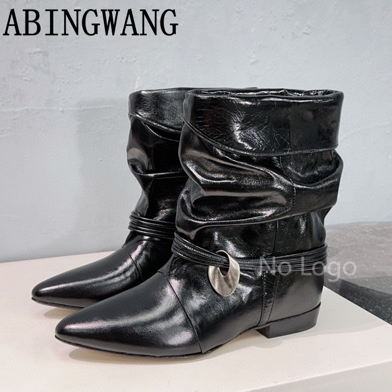 Sepatu Boots Kulit Suede Hak K - Street Fashion Rome 2025 ulasan dan harga