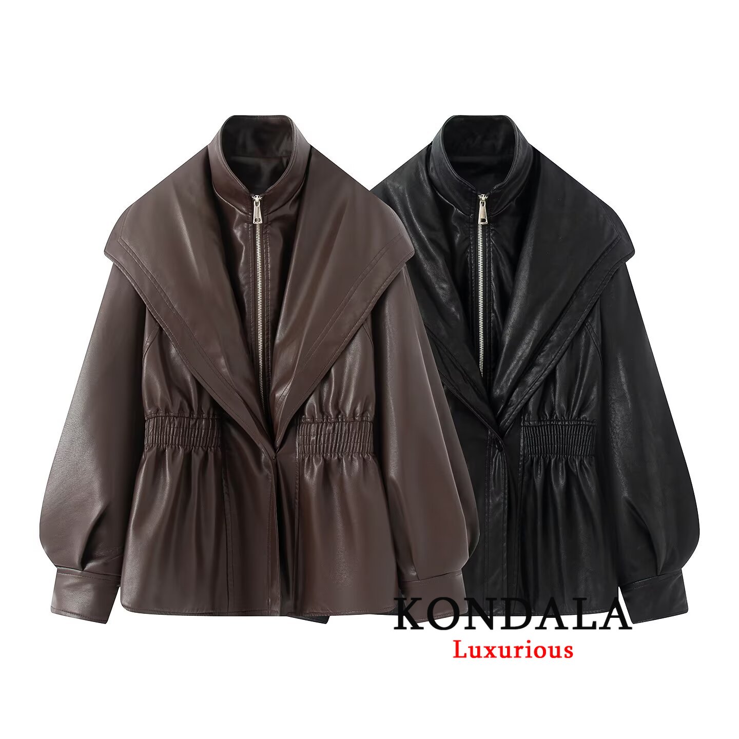 Jaket PU Wanita KONDALA Chic C - Street Fashion Fall 2025 ulasan dan harga