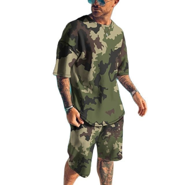 Setelan Olahraga Pria Baru Mus - Camo Pattern Set ulasan dan harga